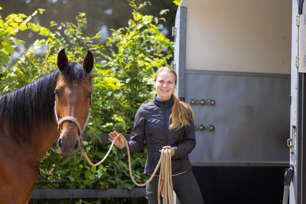 Trailerladen paard